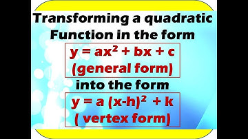 Grde 9 Math MELC week 7 : Transform quadratic function from general form to vertex form.( Easy way)