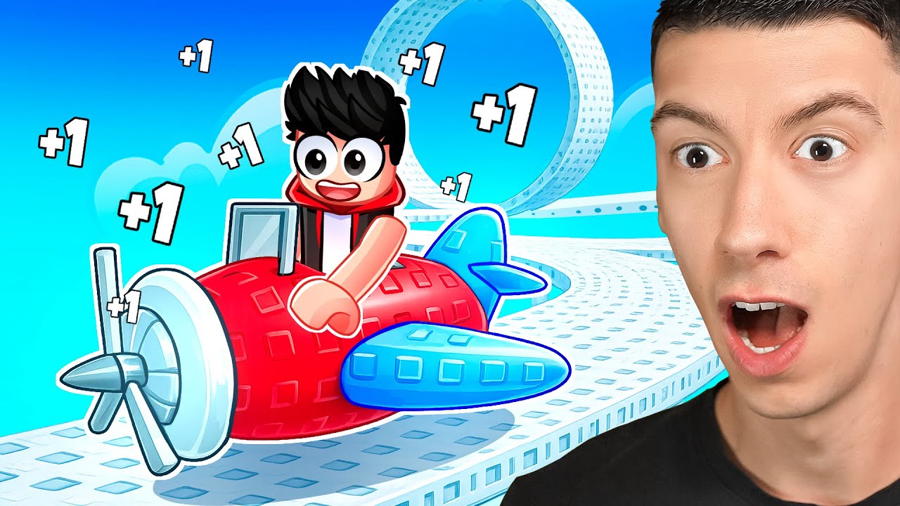Chaque seconde +1 VITESSE en AVION pour M'ÉCHAPPER dans ROBLOX !