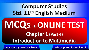 Computer Studies class 11 GSEB MCQs Chapter 1 English Medium (Part-4)