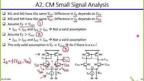 Analog ICs | Dr. Hesham Omran | Lecture 12 | The 5T-OTA [Why Does Vout Follow the Mirror Node?]