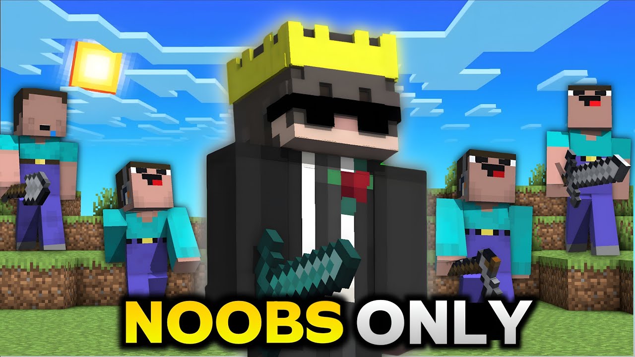I Snuck Into a 'NOOB ONLY' Minecraft Server!