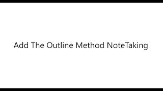 Notion Student Planner | How to Add & Use the Outline Method Note Taking