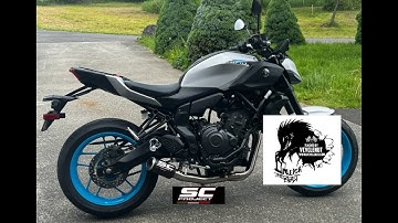2025 Yamaha MT07 SC Project exhaust testing and tuning results: Flashed by Vcyclenut