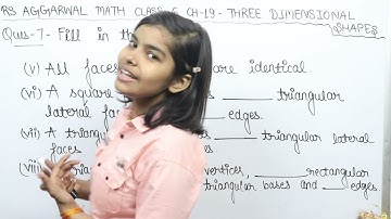 Q.No 9 - Exercise 19 - Ch 19 - Three Dimensional Shapes RS Aggarwal Math class 6 | Basic Math Glory