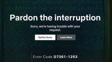 How To Fix Netflix Error Code D7361-1253?