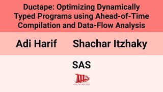 [SAS'25] Ductape: Optimizing Dynamically Typed Programs using Ahead-of-Time Compilation and(…) Profile