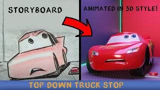 Top Down Truck Stop - Cars 1 deleted scene 3d remake | Parada de Caminhão
