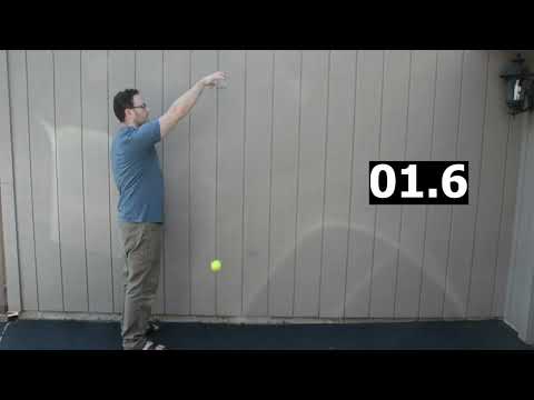 Height of Tennis Ball Dropping (quarter speed)