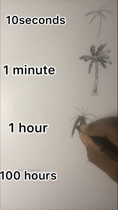 Coconut tree drawing tutorial | #shorts #art  #youtubeshorts