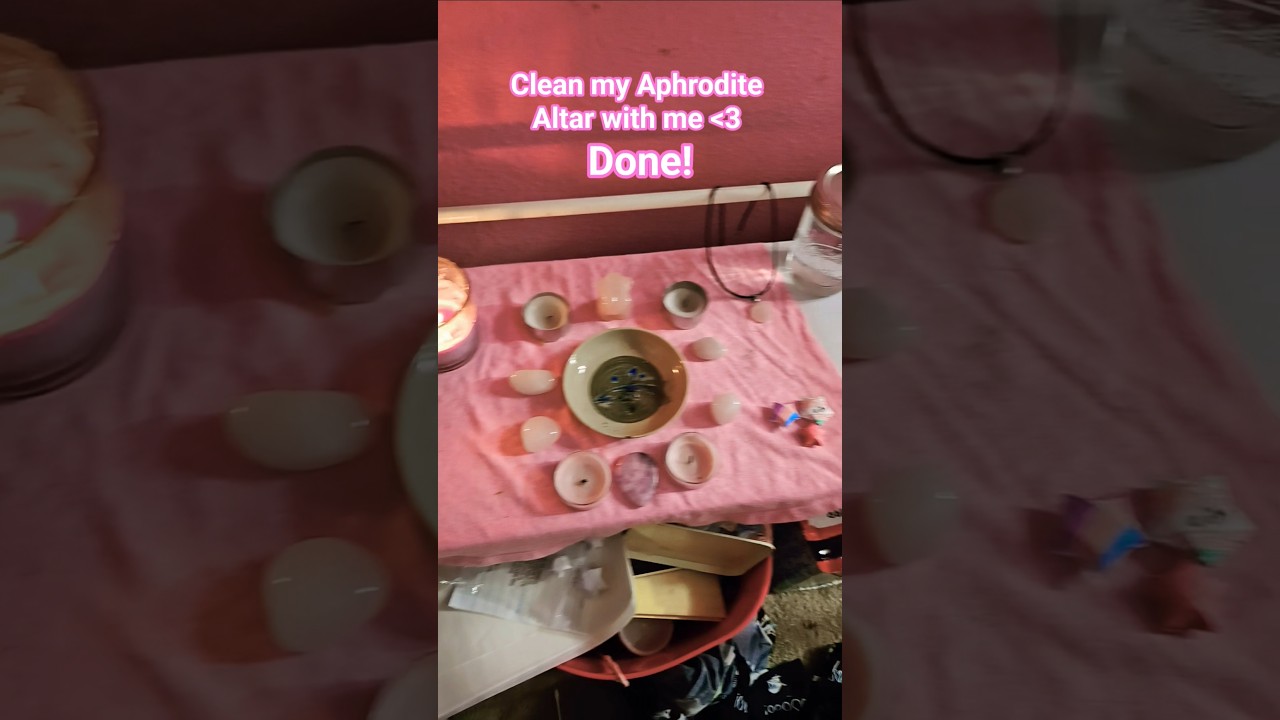 Cleaning my Altar! #aphrodite #pagan #paganism #witchcraft #greekgods #greekpantheon #hellenism