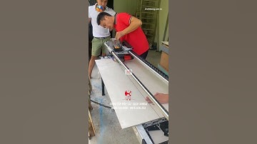 Cắt gạch xương đá khổ 1m2 bằng máy cắt gạch tia nuóc không bụi XINKAI Z2S 1200  #maycatgachxinkai