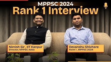 MPPSC 2024 Rank 1 | Devanshu Shivhare की Safalta Ki Kahani with Nimish Sir