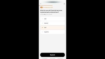 What do we call financial services implemented on blockchain?Over wallet Quiz 29 Jan 2024