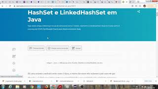 Aula em vídeo 6: Demonstração de utilização das classes HashSet, TreeSet e LinkedHashSet