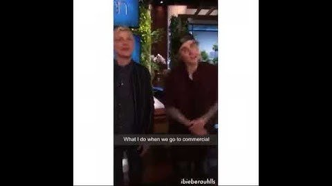 Justin dancing with Ellen on The Ellen show