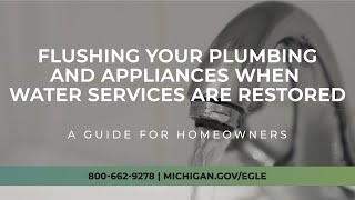 How to Flush Your Home When Water Services are Restored