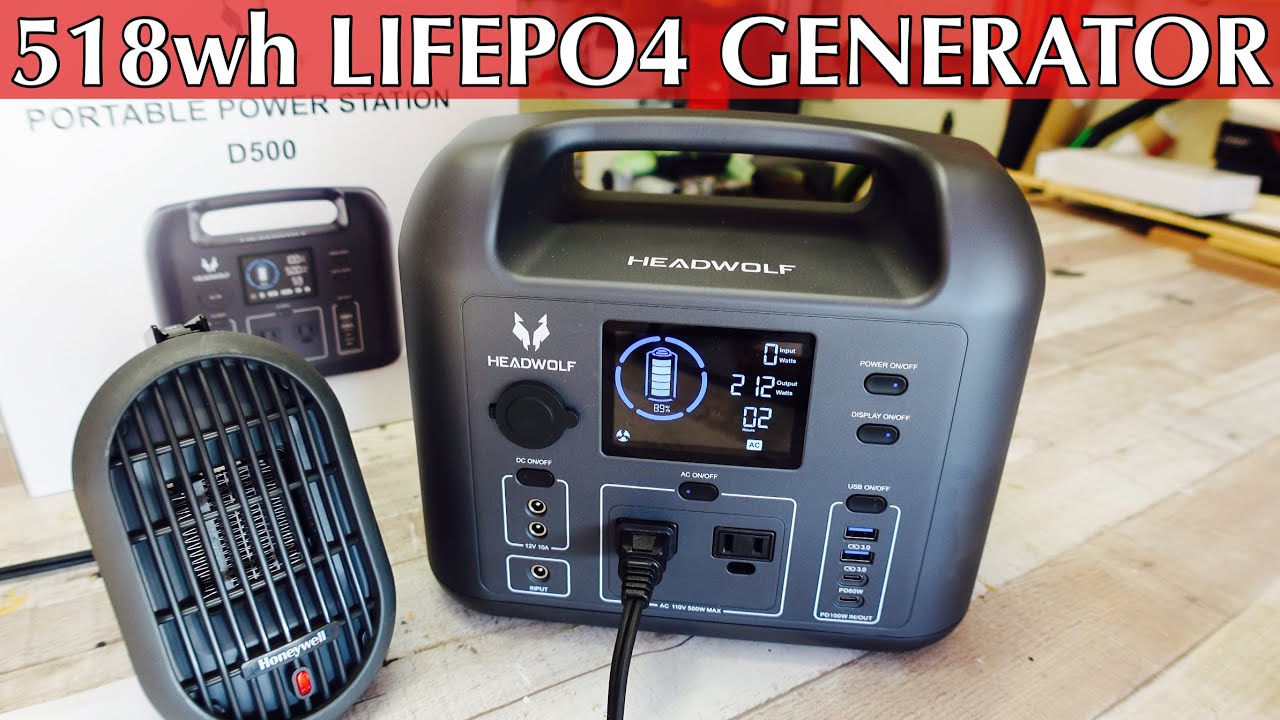 Headwolf ポータブル電源 D500 162000mAh/518Wh