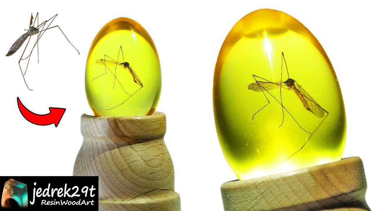 Making Mosquito Amber. Night Lamp / RESIN ART