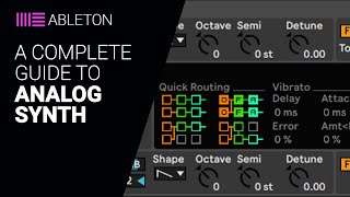 Deep dive guide to Ableton ANALOG SYNTH complete walkthrough tutorial