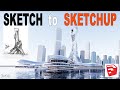 Quick concept for a SCULPTURAL HIGH-RISE in SketchUp with plugins.