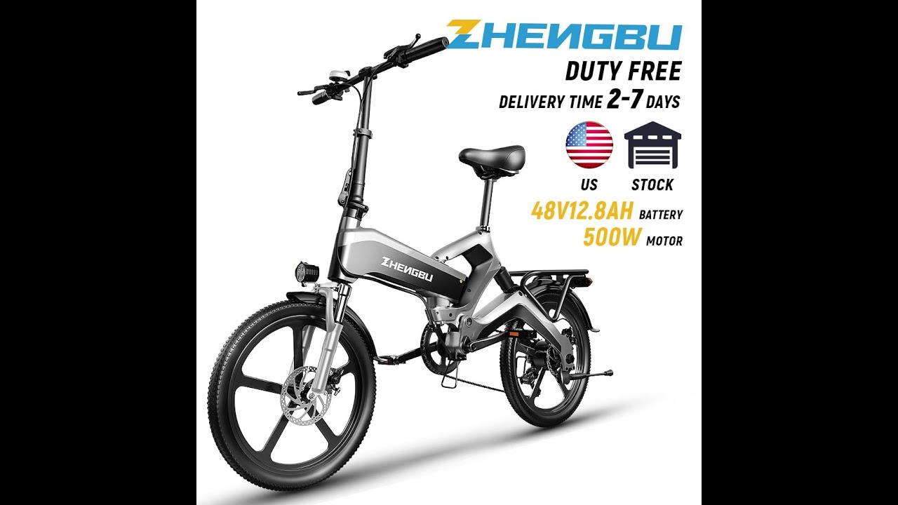ZHENGBU Adult Electric Bicycle 500W K6 20 Inch Foldable Electric