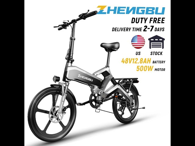 ZHENGBU Adult Electric Bicycle 500W K6 20 Inch Foldable Electric