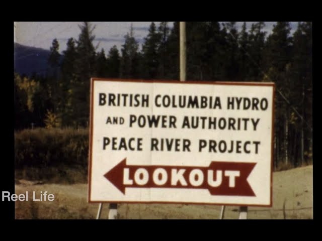 1966, W.A.C. Bennett Dam under construction, Hudson's Hope, BC