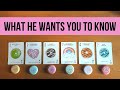 WHAT HE WANTS YOU TO KNOW? 💖 *Pick A Card* Love Relationship Singles Tarot Reading Timeless