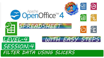 level -4 open office Spreadsheet S-4 II Filter data using slicers II NSQF IT
