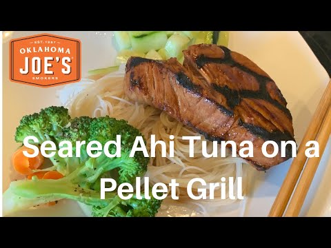 Comment Sear sur un pellet Grill | Thon Ahi | Oklahoma Joe Rider DLX