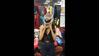 Cristina Masterson Wears My Lord Zedd Helmet Prop Replica