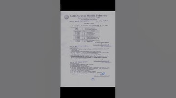 LNMU examination programme of LLB part 1 examination 2022 #lnmu_llb_examination