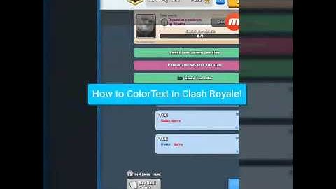 How to Color your Text in Clash Royale! FIXED!