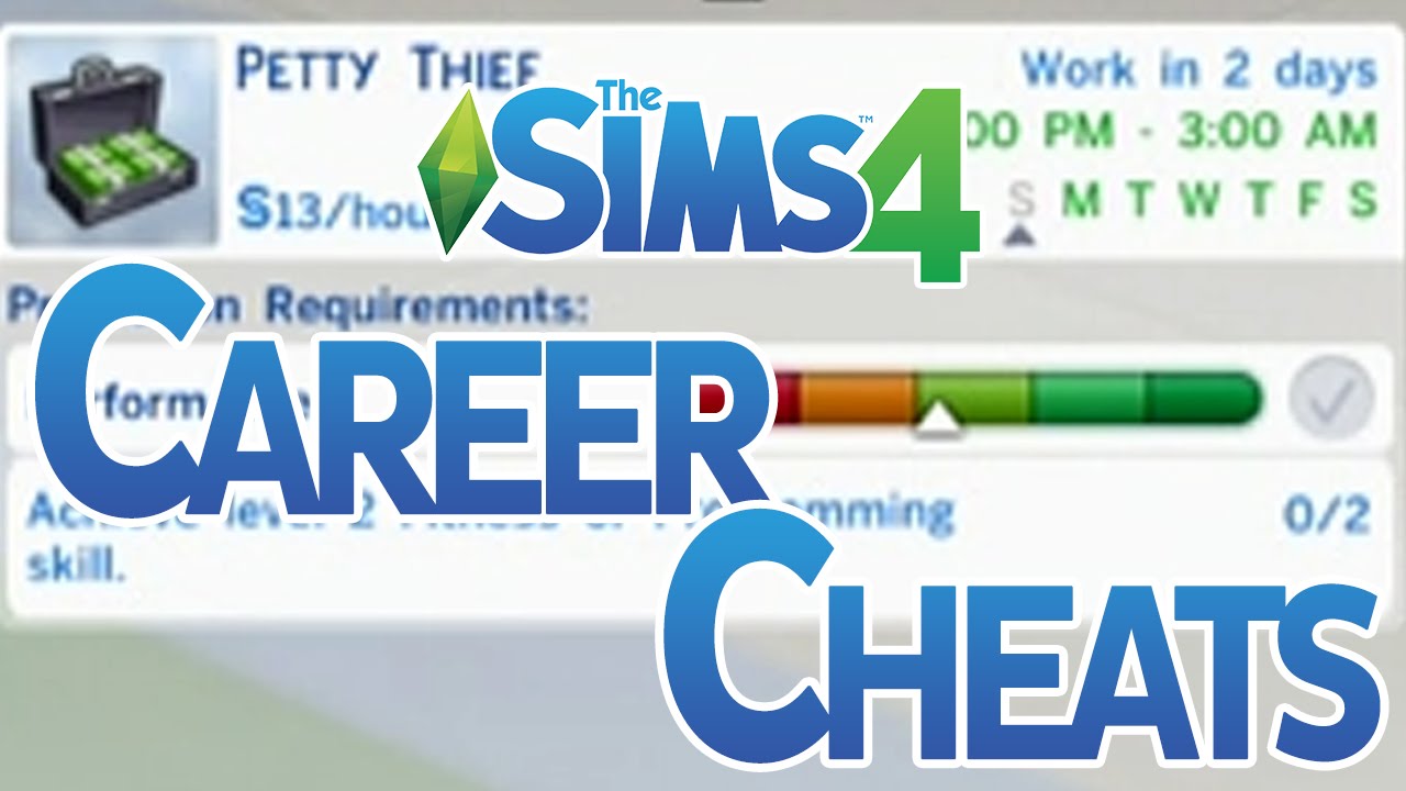The Sims 4 Career Level Up Cheats YouTube