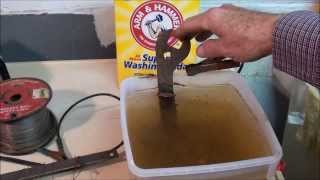 MACHINE SHOP TIPS #133 Rust Removal by Electrolysis on the Logan Lathe tubalcain