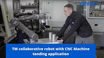 Omron TM collaborative robot with CNC Machine tending application