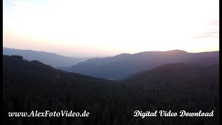 Digital video download for sale, Sunset in Black Forest Germany, Unicat Drone video, Dji Mini2