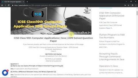 ICSE 10th Computer Application 2019 Fully Solved Paper