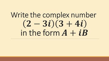 (2-3i)(3+4i) | Maths 2A Complex Numbers Question 1 #complexnumbers #maths2a