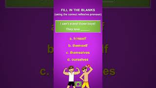Reflexive Pronouns Quiz: Fill In The Blanks Challenge #1