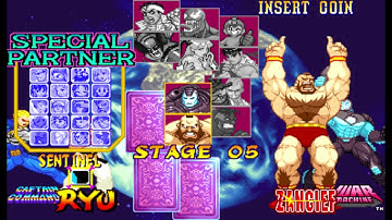 Marvel vs Capcom 1 ( Arcade ) - Ryu / Captain Commando Playthrough ( July 4, 2018 )