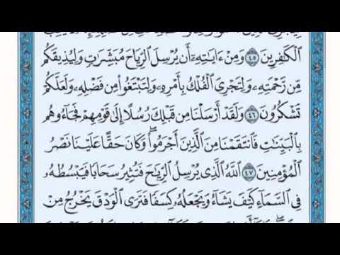 تكرار الوجه الخامس من سورة الروم كل آية ٣مرات للشيخ فارس