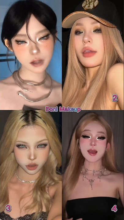 Trend I'm a bad girl 🫶 1.2.3 or 4 ??? Which one ??? #douyin #makeup #makeuptutorial #asianmakeup