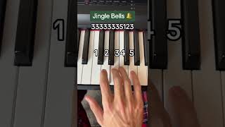 Jingle Bells Easy Piano Tutorial #shorts #piano
