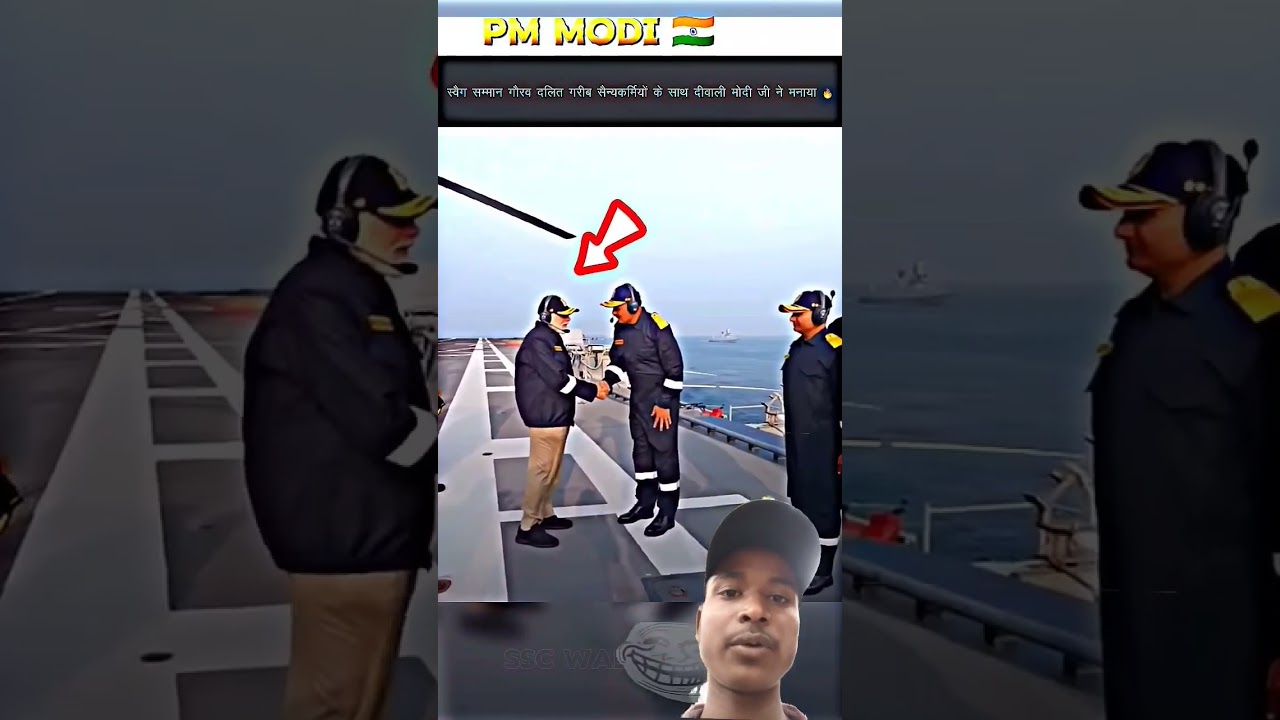 🔥-PM MODI CELEBRATION DIWALI ON BOARD INS VIKRANT 🇮🇳🎇 