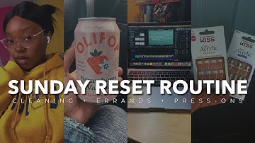 VLOG: SUNDAY RESET | CLEANING + ERRANDS + PRESS ONS | Dominique Imani