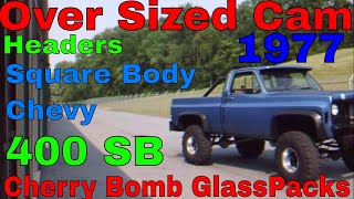 1977 Chevy 400 small block Cherry bomb glasspack Full Out Rev MUST HEAR! Over Sized Cam #shorts #fyp