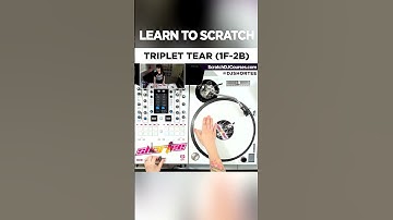 Learn the TRIPLET TEAR Scratch (1F-2B) in 35 Seconds! ★ Scratch DJ Tutorial ★ #djshortee shorts ⚡️