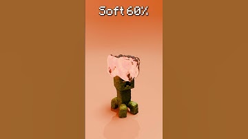 Creeper vs Real Life⛏ 3D Cloth Simulation