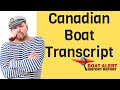 What is a Canadian Boat Transcript of Registry | Ordering Vessel Transcripts